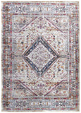 Feizy Rugs Percy Transitional Medallion Area Rug - Durable, Machine Washable, Stylishly Distressed Design For Any Space Ivory,Red,Pink Polyester,Cotton,Viscose Prc39amfmlt000f71