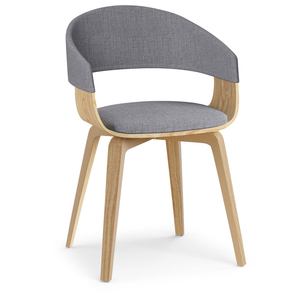 English Elm Lowell Bentwood Dining Chair - Stylish Light Grey Upholstery For Modern Comfort & Versatility B136P158843