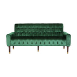 Christopher Knight Home® - Noble House - Hertford Tufted Velvet Sofa with Gold Tipped Tapered Legs