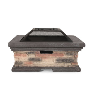 English Elm Mgo Square Wood Burning Fire Pit for Patio Backyard Gatherings Weatherproof Outdoor 72475.00