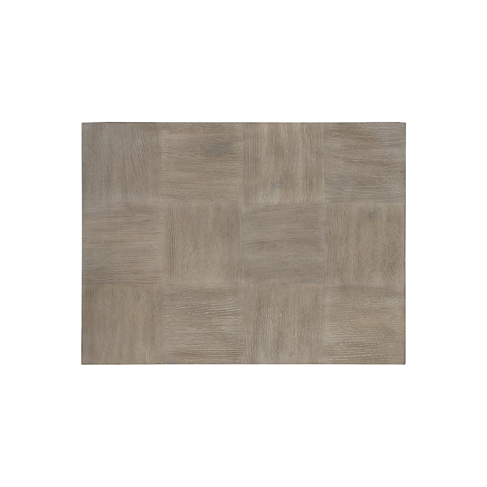 Bernhardt Bernhardt Fairgrove Side Table With Butcher-Block Top, Thick Slab Wood & Metal Base, Rustic Modern Accent 416121