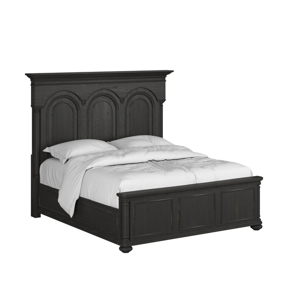 Atrium Elegant Panel Bed with Architectural Arches and Fluted Column Details for Luxurious Sleep