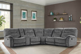 Parker House Parker Living Cooper - Shadow Grey 6 Piece Modular Manual Reclining Sectional Shadow Grey 100% Polyester (S) MCOO-PACKA-SGR