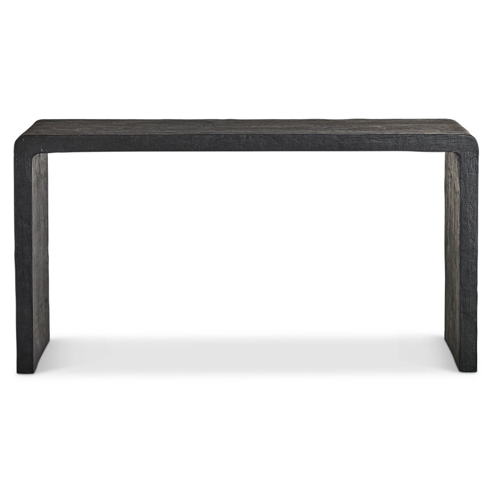 Bernhardt Bernhardt Shephard Faux Bois Resin Console Table with Sculptural Form for Entryway 582912