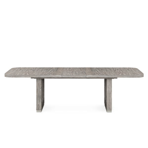 A.R.T. Furniture Vault Dining Table - Contemporary Design With Extendable Top & Adjustable Levelers For 10 Guests Gray Parawood Solids,White Oak Veneers 285221-2354