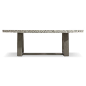 Bernhardt Bernhardt Trouville Concrete Top Dining Table With Sculptural Teak Pedestal Base, Weather‑Resistant Elegance K1865