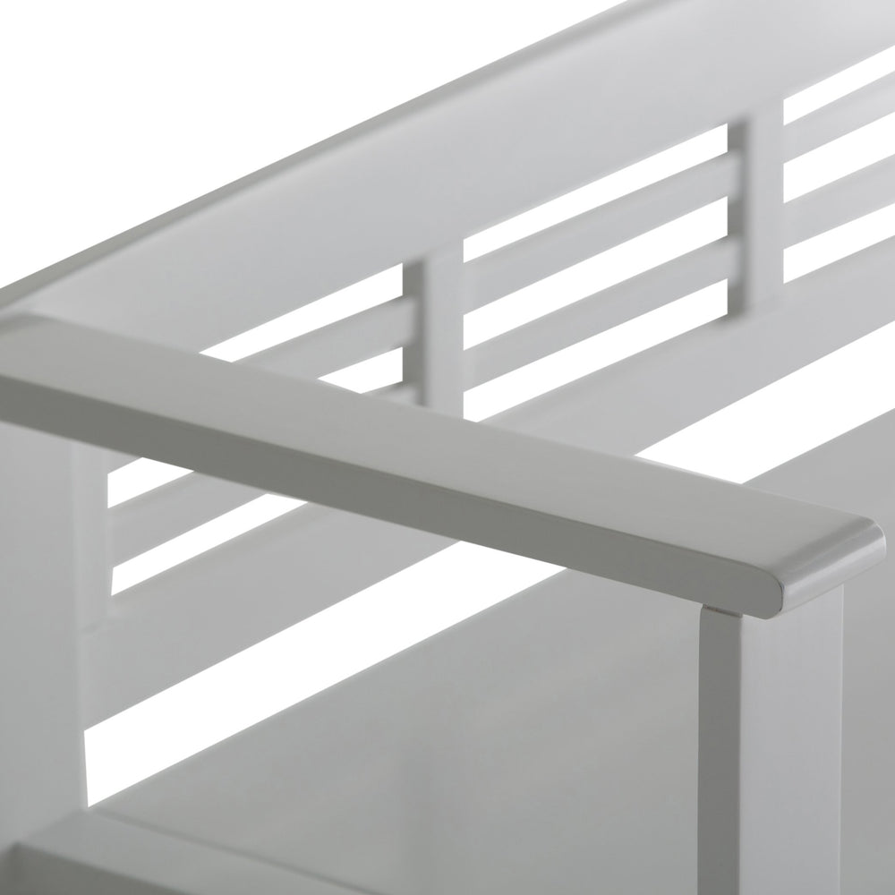 English Elm Adams Entryway Storage Bench - Stylish White Wood Seat With Hidden Storage For Modern Spaces B136P158100