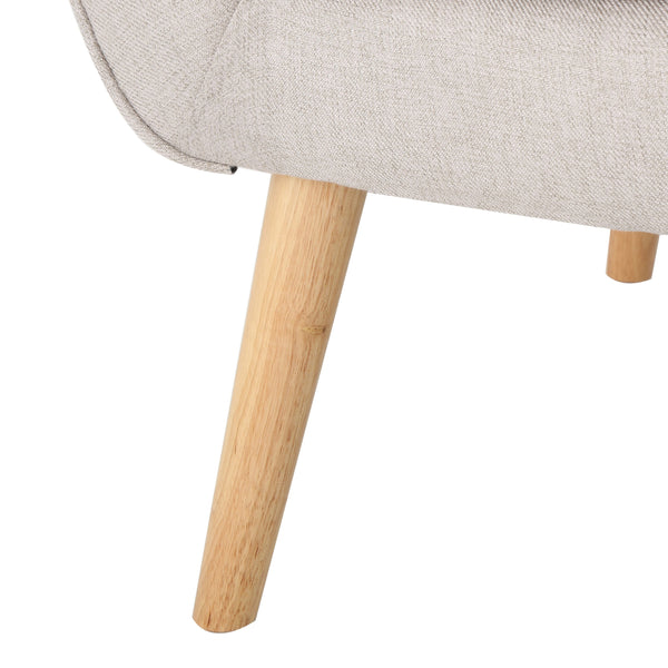 English Elm Club Chair Tufted Back Rubberwood Legs Mid-century Modern Accent Seat for Living Rooms 60751.00WET