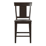 Homelegance By Top-Line Juliette Panel Back Wood Counter Height Chairs (Set of 2) Black Rubberwood