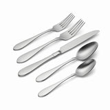 Lenox Oneida Satin Vertex 20 Piece Everyday Flatware Set, Service for 4 Metallic, STAINLESS METAL H291020AL20