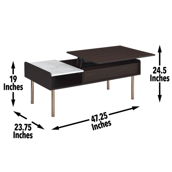 English Elm Steve Silver - Carrie Lift-Top Coffee Table - Stylish Brown Centerpiece With Versatile Storage & Modern Design B081P157739-GIGA