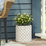 Christopher Knight Home® - Noble House - Moreno Outdoor Small Cast Stone Planter, Antique White