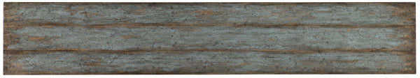 Hooker Furniture La Burnham Console Regal Blue Bonnet Finish With Distressed Patina, Brass Nailhead Trim, Slim 16" Depth 6960-85002-45