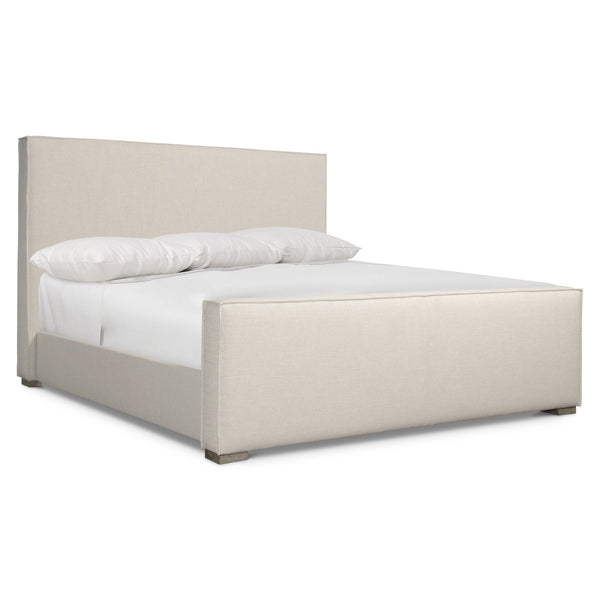 Bernhardt Bernhardt Tribeca Panel Bed Upholstered California King With Double-Welt Flange, Aurum Oak Feet K1997