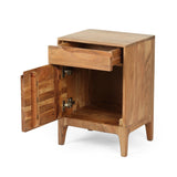 Christopher Knight Home® - Noble House - Amwiler Modern Handcrafted Acacia Wood Side Table, Natural