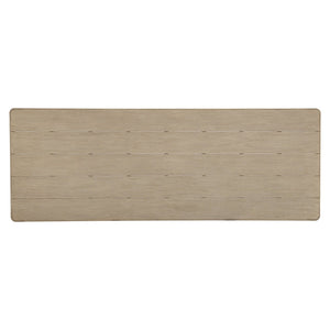 Bernhardt Bernhardt Teak Edenton 108" Outdoor Dining Table Sea Oat Finish Slatted Top Farmhouse Modern Design X09224