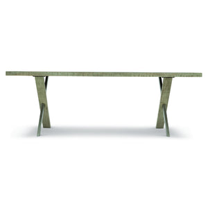 Bernhardt Bernhardt Milo 88" Reclaimed Pine Herringbone Dining Table With Distressed Morel Finish & X-Base, Seats 6-8 398224G