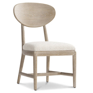 Bernhardt Bernhardt Aventura Side Chair — Midcentury Marcona Wood Frame, Curved Back, Upholstered Seat Comfort 318555