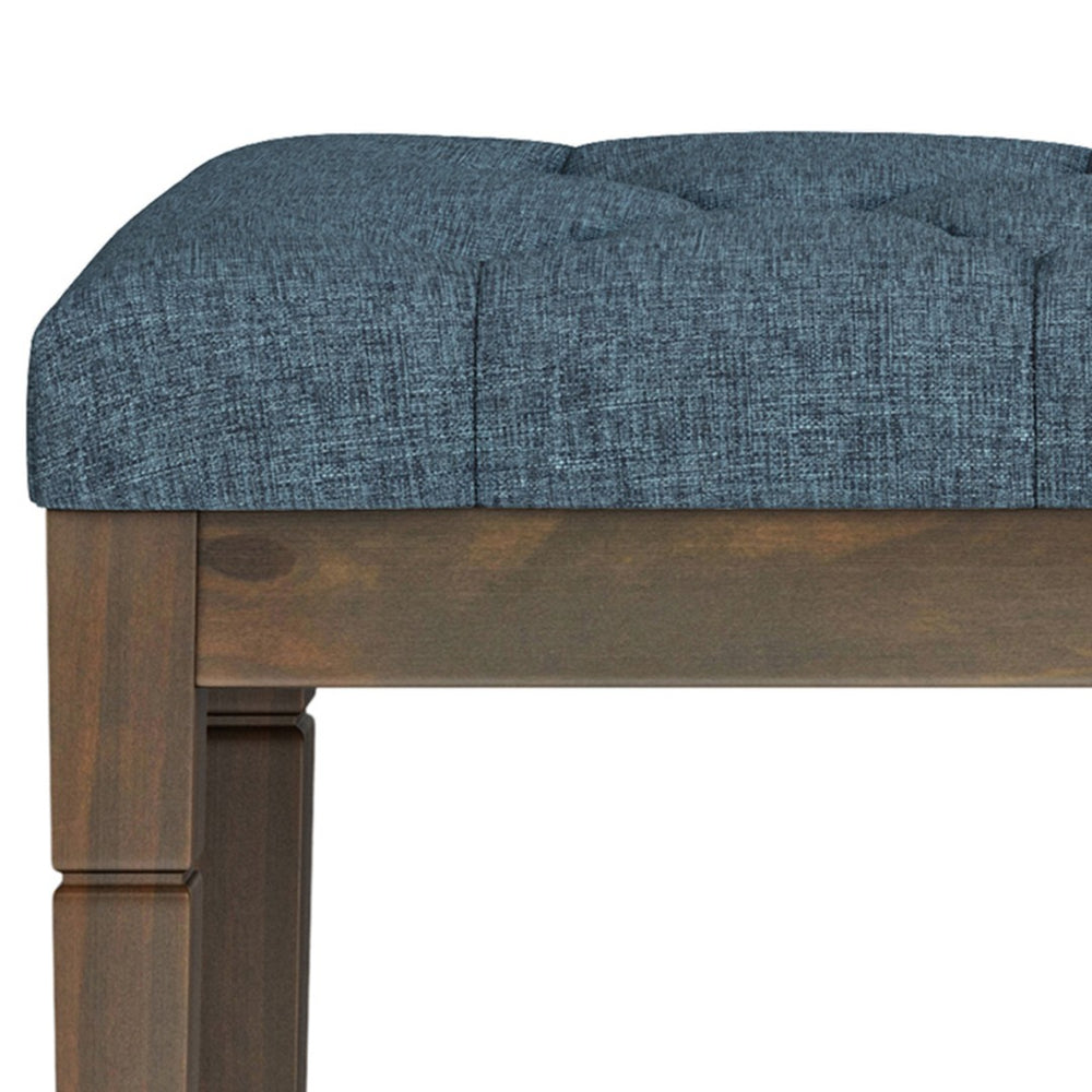 English Elm Waverly Tufted Ottoman Bench In Denim Blue - Classic Style, Versatile Seating For Any Space B136P159077-GIGA