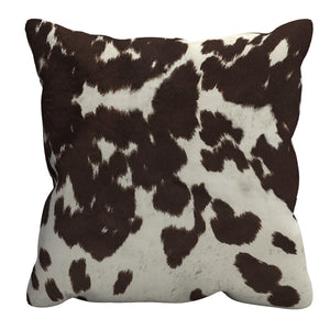 Homelegance By Top-Line Chayce Faux Cowhide Print Accent Pillows (Set of 2) Brown Polyester