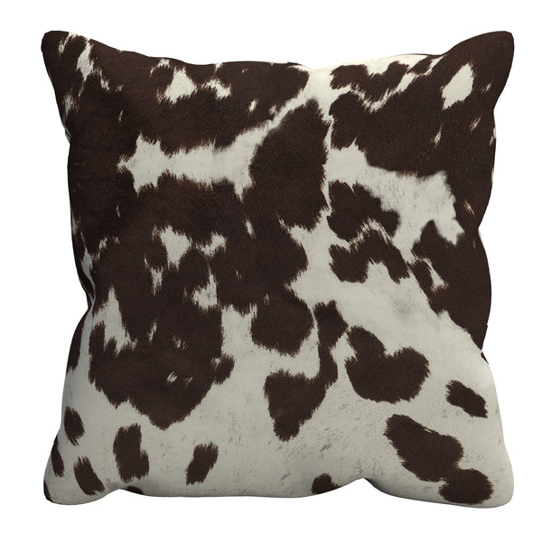Homelegance By Top-Line Chayce Faux Cowhide Print Accent Pillows (Set of 2) Brown Polyester