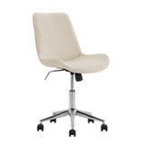 Caspian Velvet Ripple Pattern Office Chair