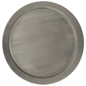 English Elm Corbin Handcrafted Metal Side Table in Antique Copper Finish — Industrial Round Cylinder End Table, 16" diameter x 21" high Gray B136P158996