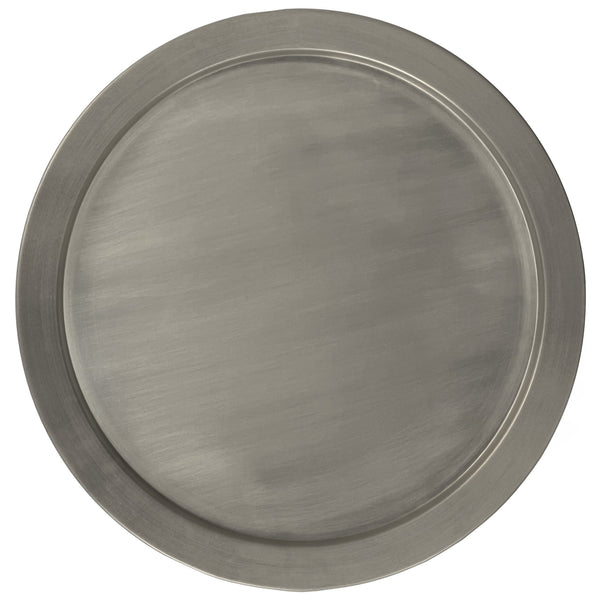 English Elm Corbin Handcrafted Metal Side Table in Antique Copper Finish — Industrial Round Cylinder End Table, 16" diameter x 21" high Gray B136P158996