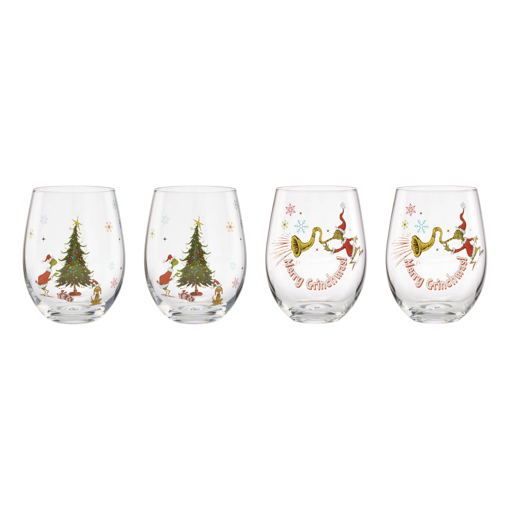 Lenox Merry Grinchmas Glass Tumblers, Set of 4 Multi, MULTI GLASS,CRYSTAL 896895