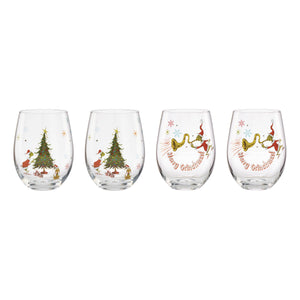 Lenox Merry Grinchmas Glass Tumblers, Set of 4 Multi, MULTI GLASS,CRYSTAL 896895