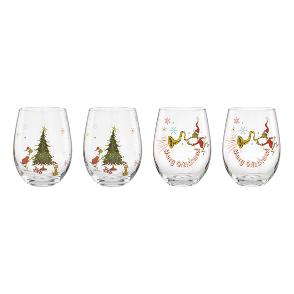 Lenox Merry Grinchmas Glass Tumblers, Set of 4 Multi, MULTI GLASS,CRYSTAL 896895