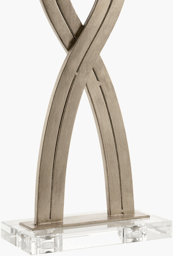 Surya Uhabis 30" Elegant Accent Table Lamp With Crystal Base & Linen Shade For Timeless Home Decor Body, Metallic ,Silver Iron,Crystal,Crystal,Linen,Polyester,Crystal Uhb-001