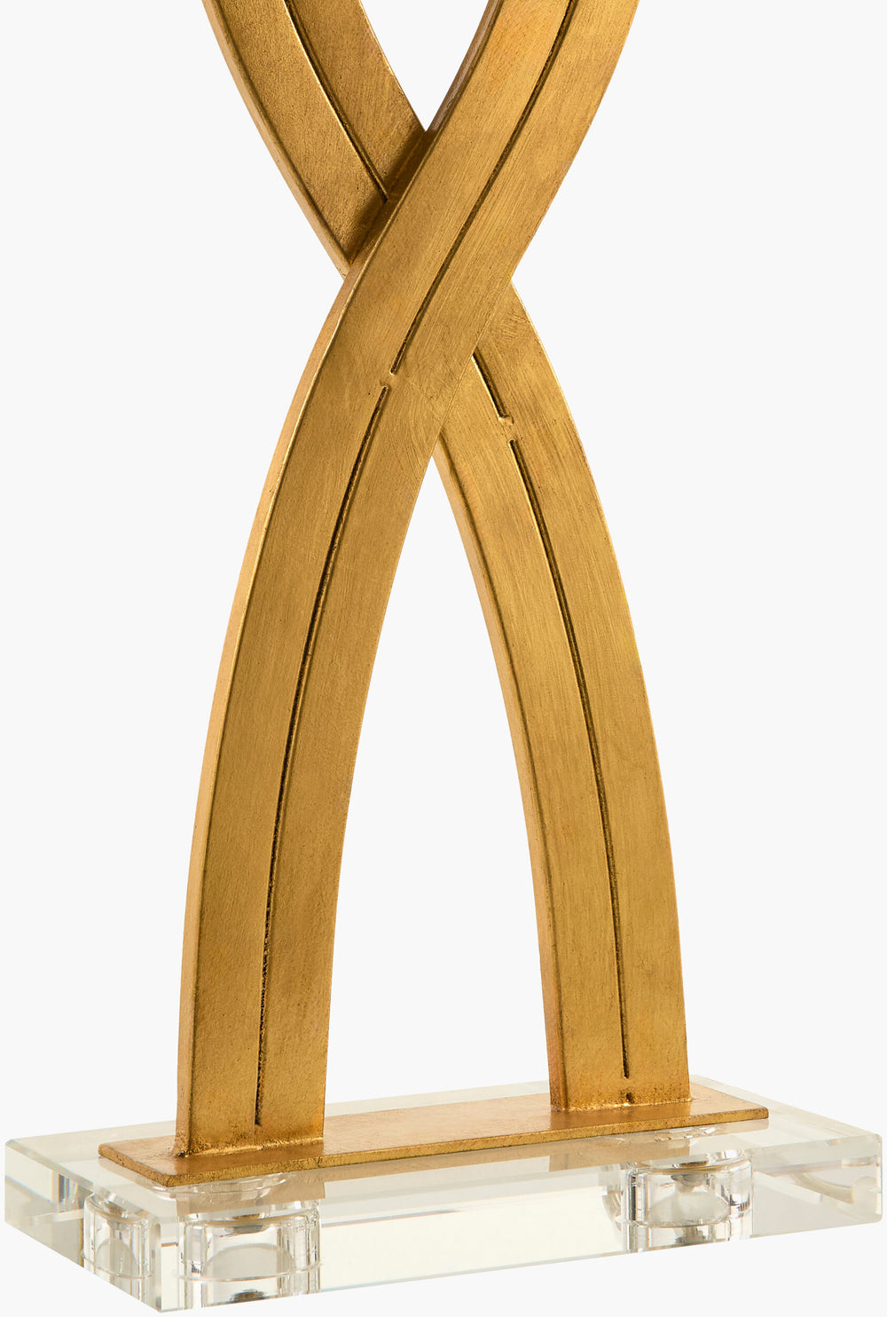 Surya Uhabis 30" Elegant Accent Table Lamp With Crystal Base & Linen Shade For Timeless Home Decor Body, Metallic ,Gold Iron,Crystal,Crystal,Linen,Polyester,Crystal Uhb-002