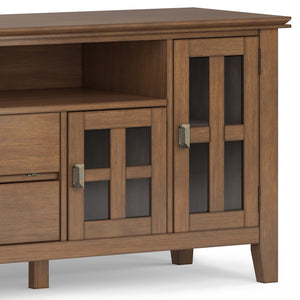 English Elm Artisan 72" Rustic Tv Media Stand - Handcrafted Solid Wood With Elegant Storage & Cable Management B136P158426