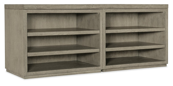 Hooker Furniture Linville Sculpted 72" Mink Credenza — Versatile Storage Console With Open Desk Cabinets & Adjustable Shelves 24.00 L x 72.00W x 30.00H 6150-10911-85