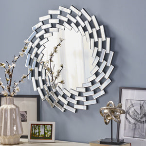 English Elm Christopher Knight Home® - MIRROR Clear MDF Framed Decorative Wall Mirror 37x36.5in Sleek Modern Design for Home & Bathroom 62613.00