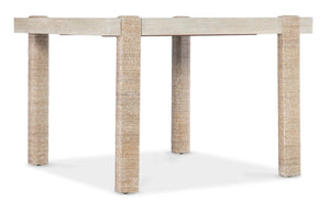 Hooker Furniture Commerce Seaside Rectangle Dining Table With Rope-Wrapped Legs, Oak Veneer, Natural Finish & 22" Leaf 7228-75007-80