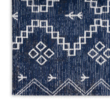 Nourison Brixton BRX01 Machine Made Loom-woven Tribal Border Indoor Only Modern & Contemporary Bohemian Rug Navy, Navy 64% Polyester,34% Cotton,2% Other 99446887214