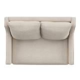 Homelegance By Top-Line Kramer Fabric Loveseat with Down Feather Cushions Espresso Polyester