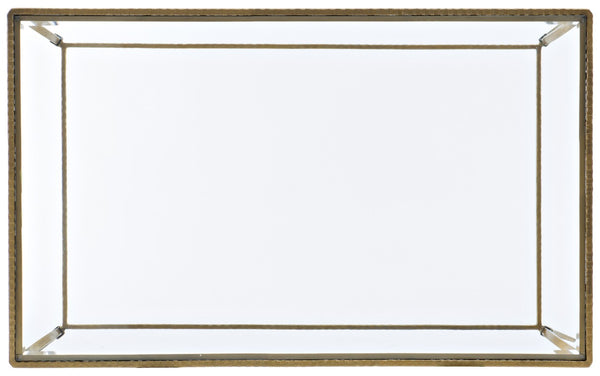 Hooker Furniture Laureng Hammered Gold Cocktail Table With Tempered Glass Top — Elegant, Durable Rectangular Centerpiece 5846-80110-15