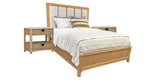 Parker House Escape - Bedroom Queen Panel Bed With 2 Nightstands Brown Rubberwood Solids ,Oak Veneers Besc-3pc-1250-n2