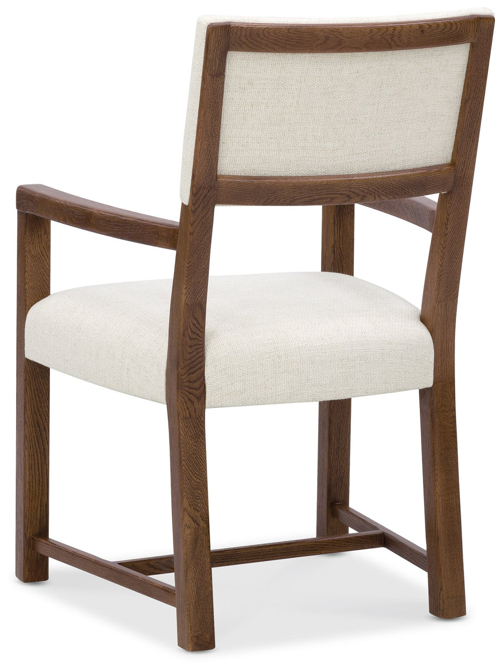 Hooker Furniture Driftwood Oak Arm Chair Worn Saddle Distressed Finish Upholstered Dining Seat 6820-75400-85