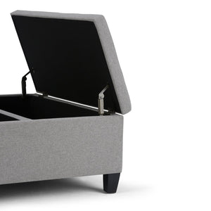 English Elm Ellis Coffee Table Storage Ottoman - Versatile Dove Grey Design With Hidden Storage & Seating Solutions B136P159162