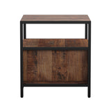 Homelegance By Top-Line Elouise 1-Drawer Rustic Brown End Table Brown Veneer