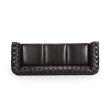 Christopher Knight Home® - Noble House - Parksley Tufted Chesterfield Faux Leather 3 Seater Sofa