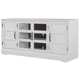 Parker House Shoreham - Effortless White 76 In. TV Console Effortless White Acacia Solids / Birch Veneers SHO#412-EFW