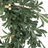 Christopher Knight Home® - Noble House - Wallsten 29" Snowberry Artificial Wreath, Green and White