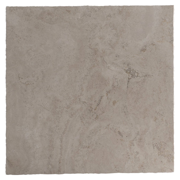 Bernhardt Bernhardt Riverton 48" Square Cocktail Table — Honed Bianco Travertine Top, Silver Interlocking Base 494011