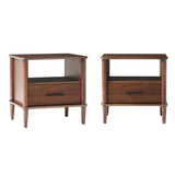 20" Spindle Leg Nightstand - Set of 2 Walnut SPNB4CWT-2PK Walker Edison