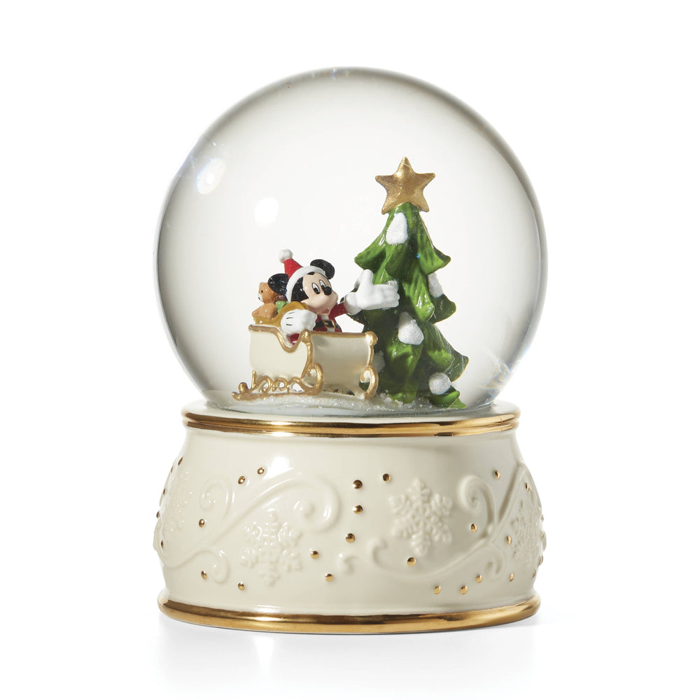 Lenox Mickey Mouse Snow Globe Blue, IVORY PORCELAIN 896328